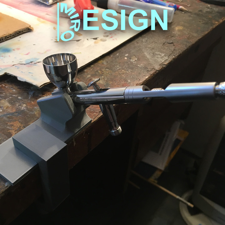 3D Printable Airbrush Stand by Kirby Downey