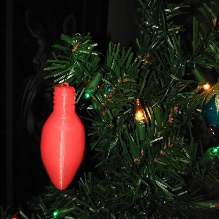 Christmas light bulb ornament