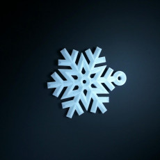Picture of print of snowflake ornament