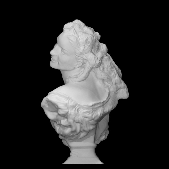 Bust of a woman with roses