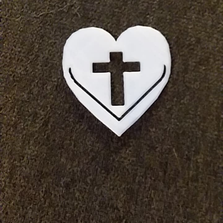 Cross Heart Bible Bookmark