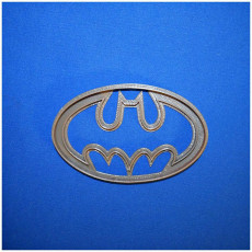 Picture of print of Batman logo cookie cutter