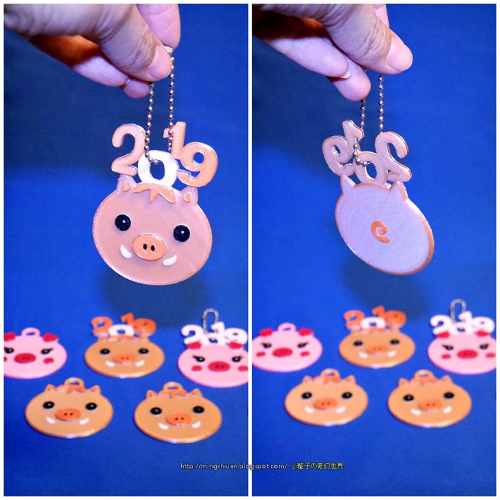 2019 HAPPY CHINESE NEW YEAR-YEAR OF The Pig Keychain