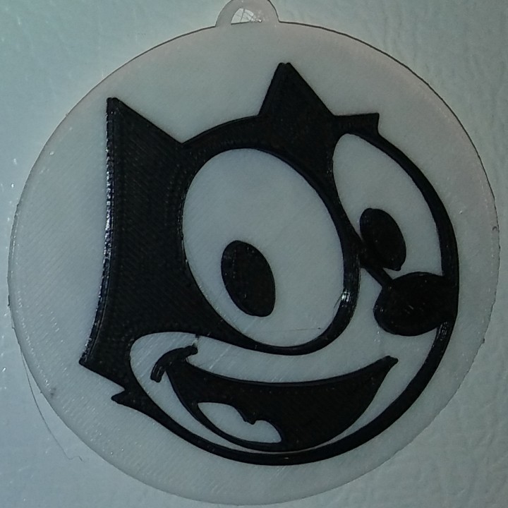 Felix the Cat (face only) fridge magnet & ornament / IEC3D