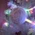 Cat Santa Tree Ornament Litho(half sphere) image
