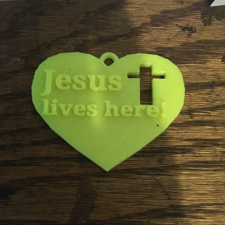 Jesus lives Here Wall hanging