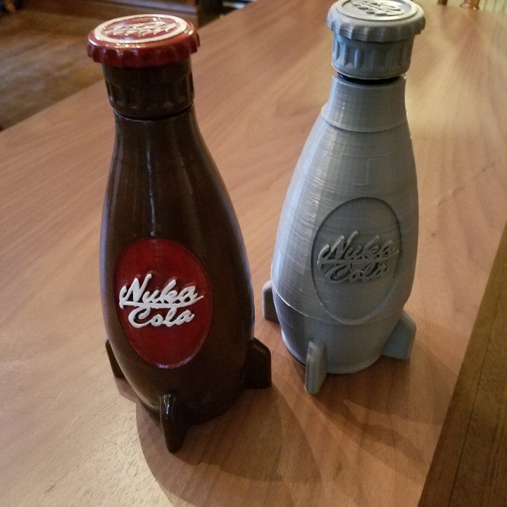 3D Printable Usable Nuka Cola Bottle 16.9oz by Jason Marshall