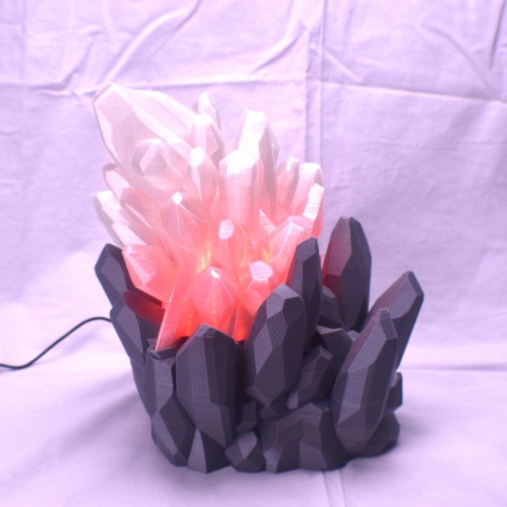 Crystal lamp 8 different LEDs Viking customized 3D model