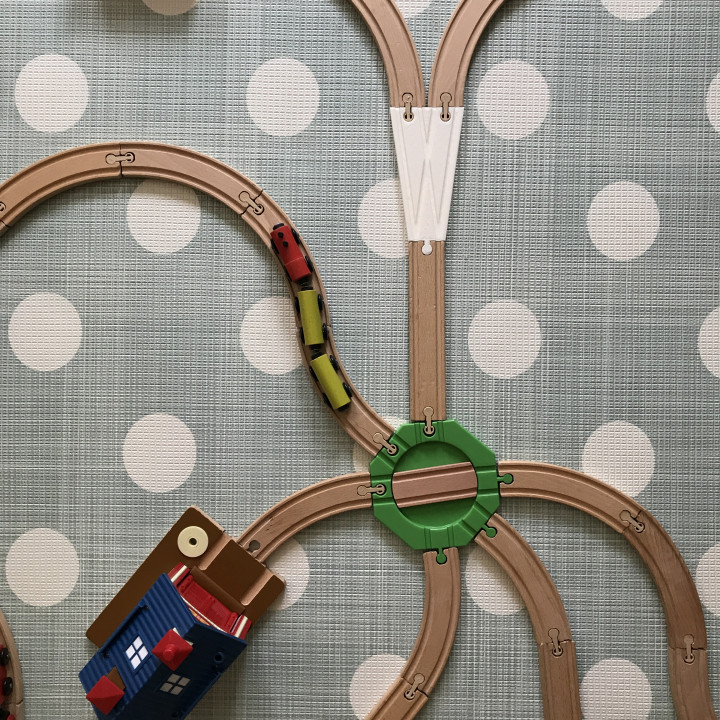 trunout rail for wooden train toy set