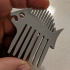 Fish-shaped comb for beard image