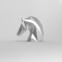 low poly horse head image