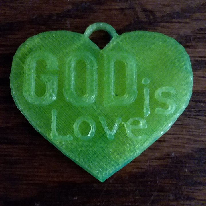 GOD is Love Heart Pendant