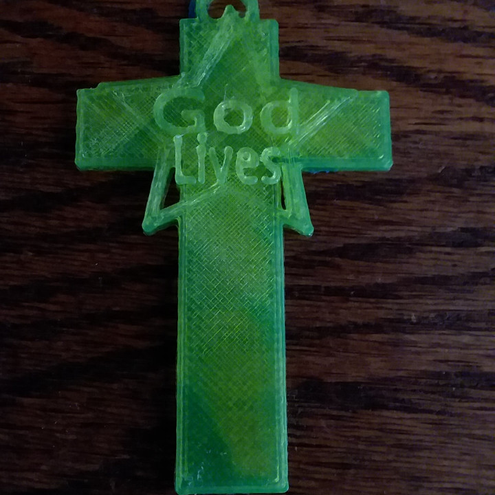GOD lives Cross Star Wall Hanging or Pendant, Mirror hang for car!!