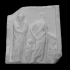 Part of a figurative funerary stele image