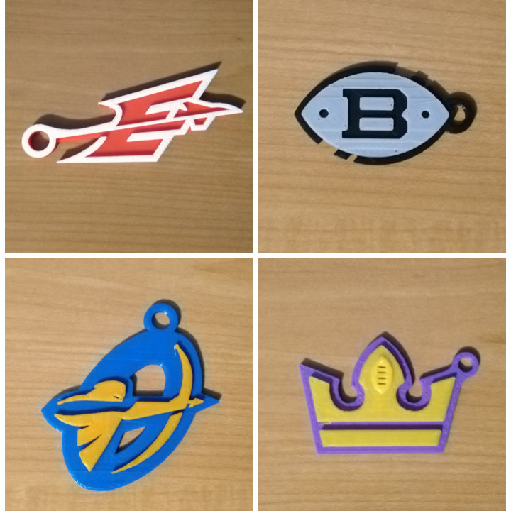 AAF Eastern Conference Team Logo Keychains