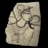Painted fragment (ostracon) of Osiris image
