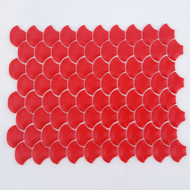 3D Printable Fish scales (on fabric) by Nicole Fodale