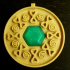 Round pendant with precious stone image