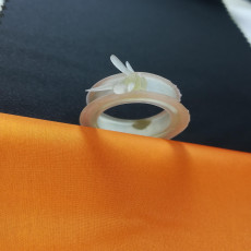 Picture of print of Seal ring with rose and dragonfly