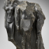 Fragmentary triad of Menkaura, Hathor and Nome god image