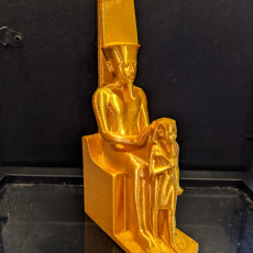 Picture of print of Statue of Amun and Horemheb