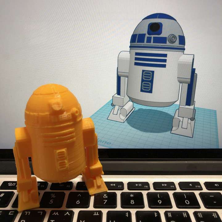 Simple R2D2 with Tinkercad
