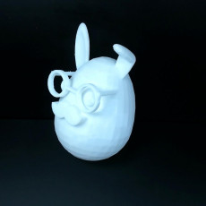 Picture of print of Mustache easter bunny