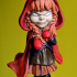 Little Red Riding Hood and her new best friend! print image