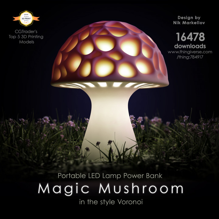 3D Print Glow in the dark mushroom