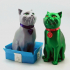 Schrodinky: British Shorthair Cat In A Box - 3D printable multipart model - single material package image