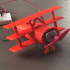 Red Baron airplane solar powered fan image