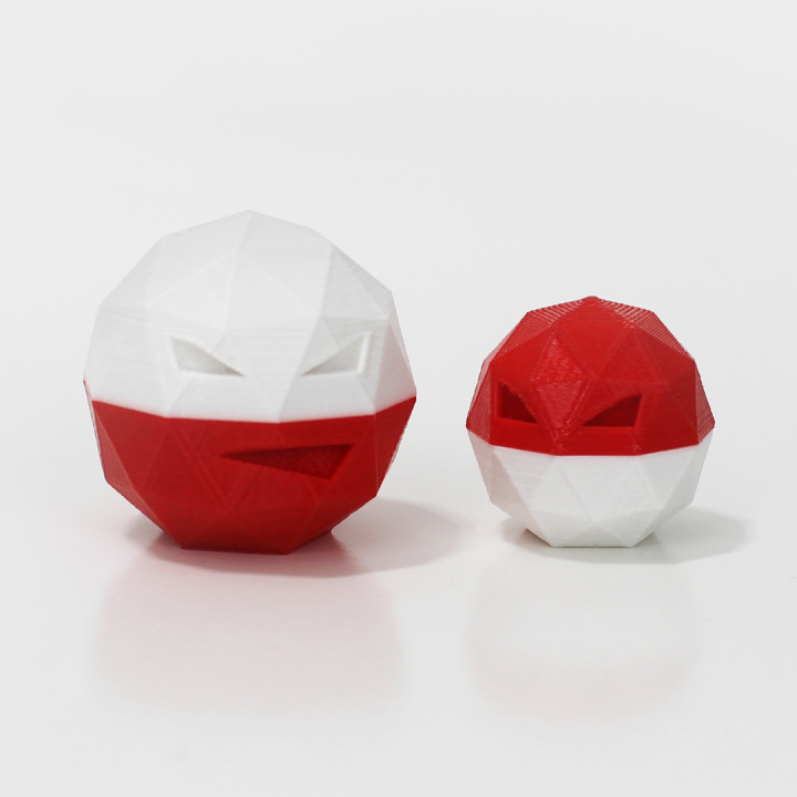 3D Printable Voltorb / Electrode (35mm True Scale) by Irnkman
