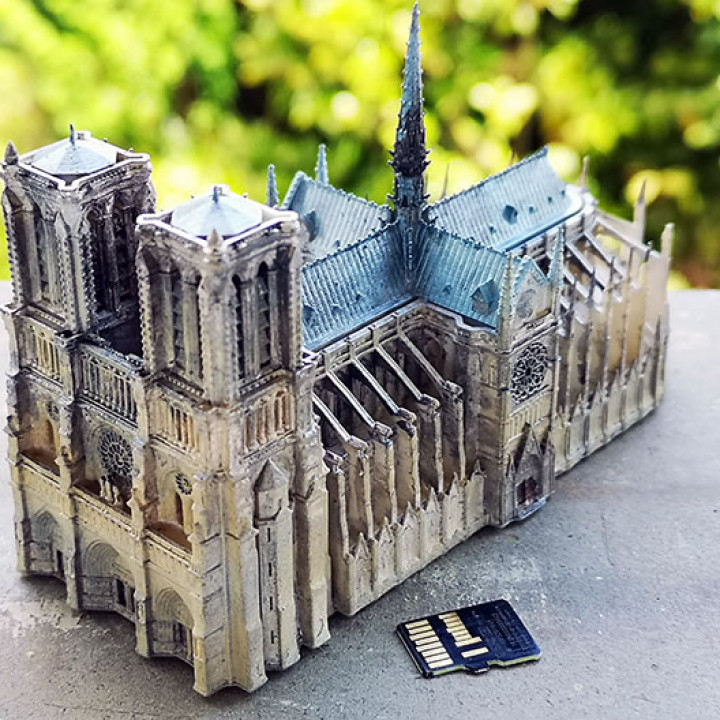 Notre Dame De Paris 3D Printed Model The Beloved Cathedral In Paris 
