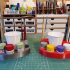 Brush, cup and Tamiya 10ml acrylic paint holder for scale modelers image