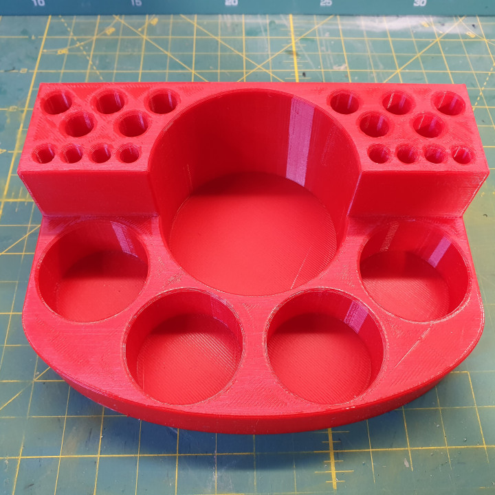 STL file Miniture Paintbrush and Paint holder 🖌️・3D print