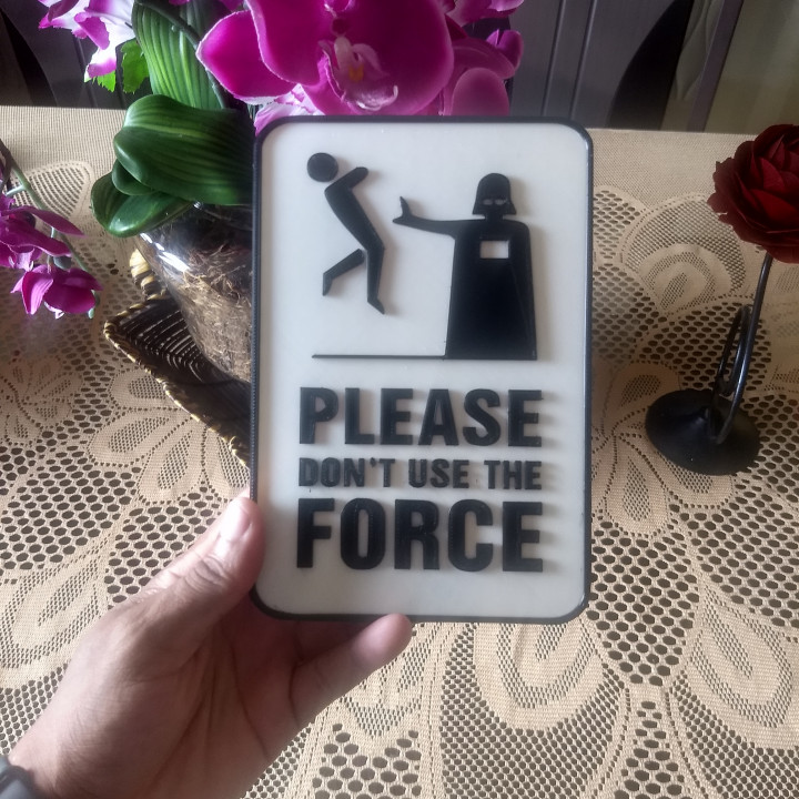 Decoration Plate - Don't use the force