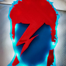 Picture of print of David Bowie Light Up Wall Mount