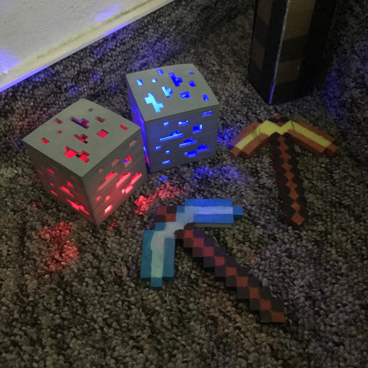 Minecraft Ore LED lamp