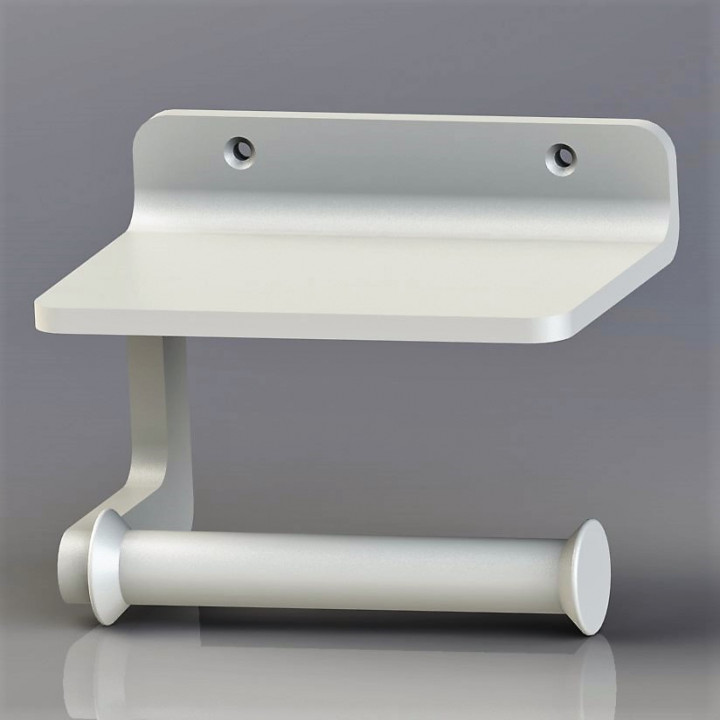 granske fordel akavet 3D Printable Toilet paper holder with ledge by Nils H
