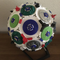 Picture of print of 3D Settlers of Catan polypanel globe