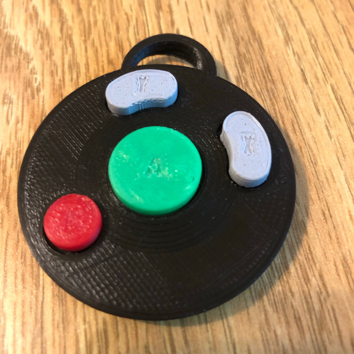 Gamecube Buttons Keychain
