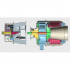 Turboshaft Engine, with Radial Compressor and Turbine - Cutaway image