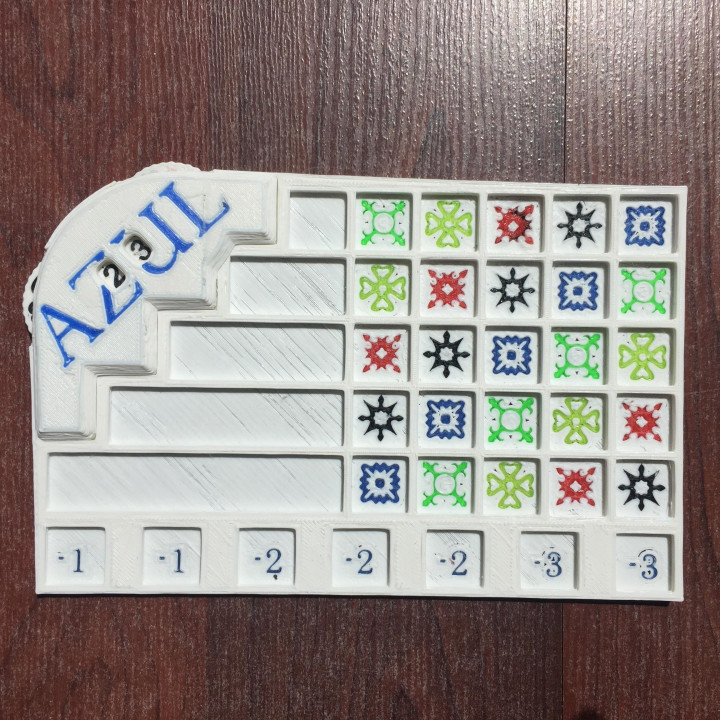 Azul Game Board with Point Counter