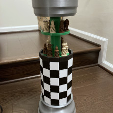 Picture of print of 3D Printed Chess Set with Roll-up Board & Carrying Case