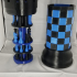 3D Printed Chess Set with Roll-up Board & Carrying Case print image