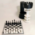 3D Printed Chess Set with Roll-up Board & Carrying Case image