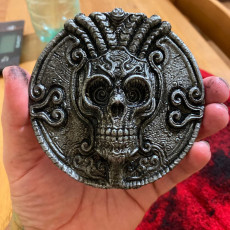 Picture of print of skull coin