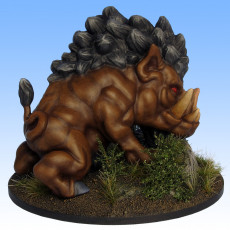 Picture of print of Giant Dire Boar Support Free Miniature
