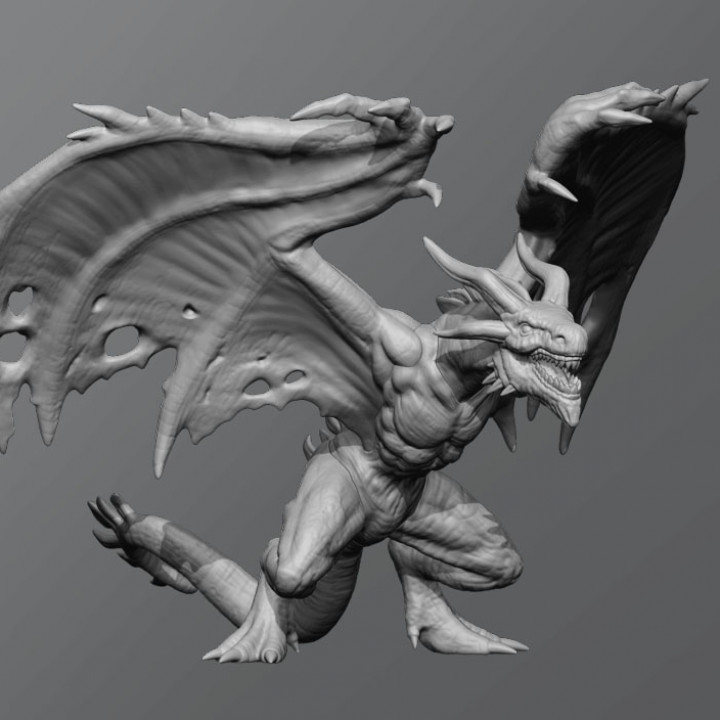 3D Printable Flame drake by schlossbauer
