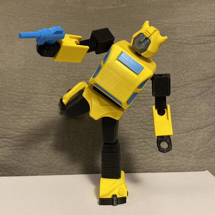 3D Print of ARTICULATED G1 TRANSFORMERS BUMBLEBEE - NO SUPPORTS by Versus3D